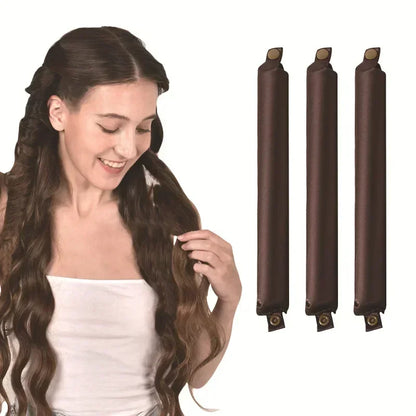 Heatless No Heat Hair Rollers Satin Curling Rod Soft Curlers Sleeping Flex Rods Styling Tools