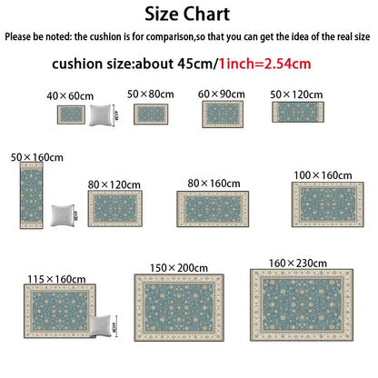 Luxury European Floral Carpets for Living Room Bedroom Carpet Home