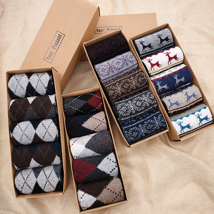 High Quality 5 Pairs Casual Cotton Male Boy Socks