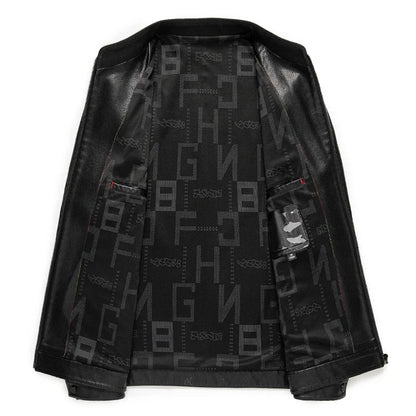 Men's Business Casual Natural Sheep Thin Leather Jacket