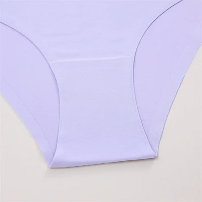 6PCS Women Seamless Panties Ice Silk Ultra Thin soft Low Rise