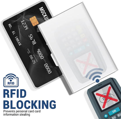 Large Capacity Anti-Scan RFID Wallet, Slim Blocking Card Protection