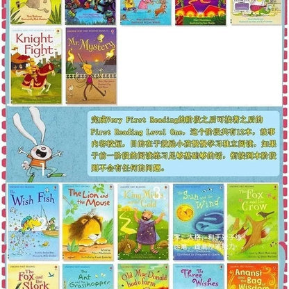 50 Books/Set Usborne My First Reading Library English Picture Books Baby Early Childhood Words Learning Gift for Kids