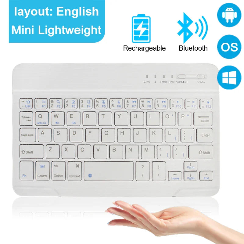 Keyboard Wireless Bluetooth 2.4G Rechargeable