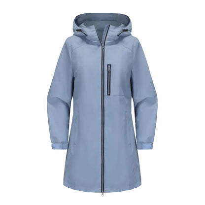 Spring Women's Hooded Long Jacket, Size S-3XL
