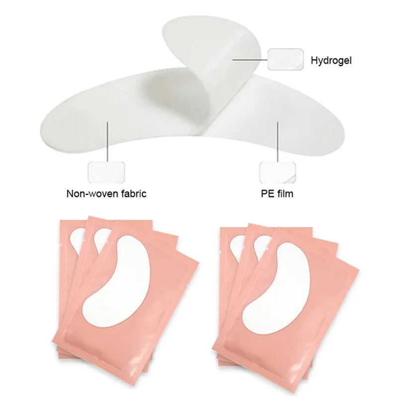 50Pairs/Lots Eyelash Extension Patch Under Eye Pads Hydrogel Patches For Extension Lint Free Stickers Eyelash patches Makeup