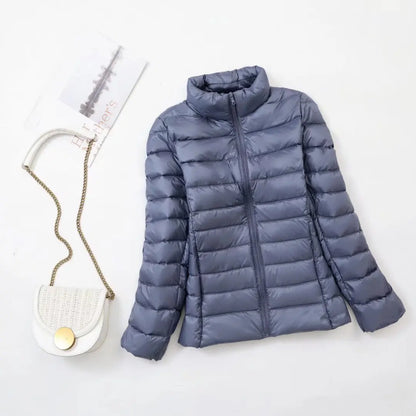 Women Ultra Lightweight Packable Travel All Season Puffer Coats Slim Fit