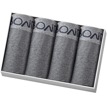 4pcs Men Underwear Cotton Boxer Shorts