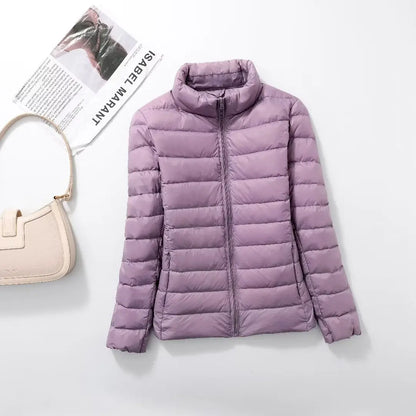 Women Ultra Lightweight Packable Travel All Season Puffer Coats Slim Fit