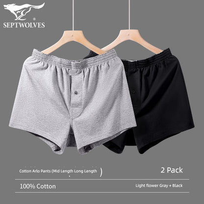 SEPTWOLVES Cotton Large Size Household Underwear Sports Men