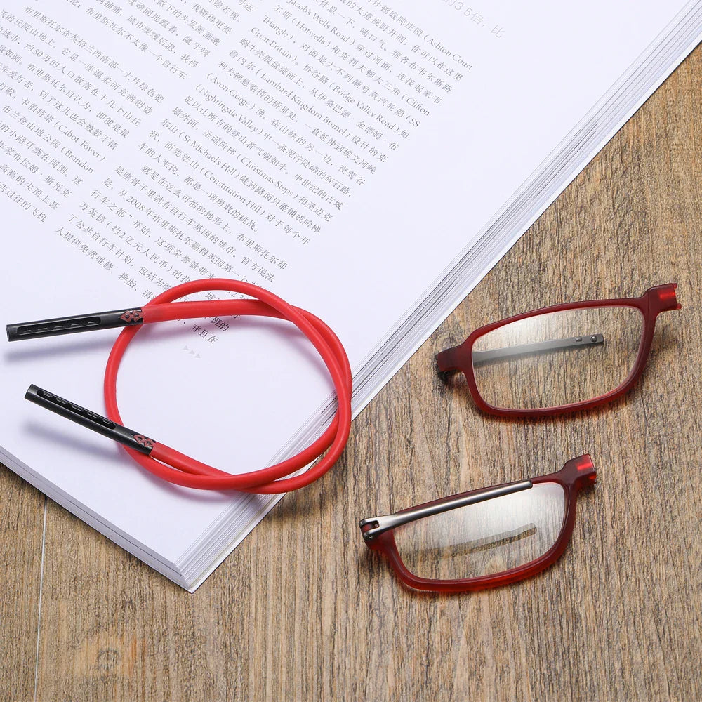 DML Ultralight Reading Men Women Glasses Hanging Stretch Anti-fatigue Presbyopia Unisex Glasses Diopter +1.5+3.5