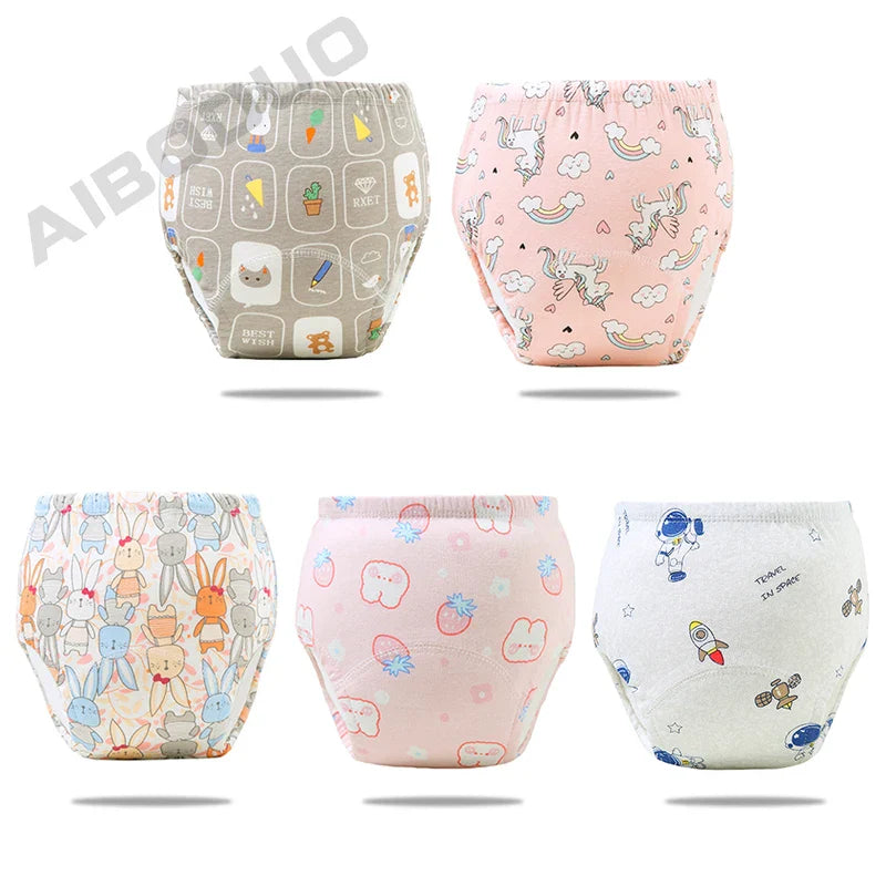 Reusable Infant Ecological Baby Diaper Training Pants Waterproof Washable Breathable Cotton Baby Underwear