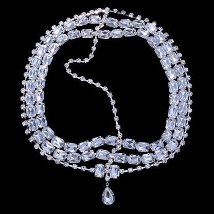 Vintage Rhinestone Head Chain Forehead Headband Indian African Bohemian Hair Accessories Crystal Fringe Tiara Headdress