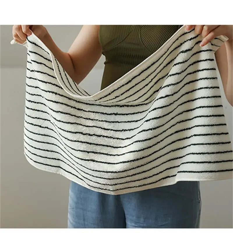 Striped Geometric Rhombuses Cotton Soft Towels