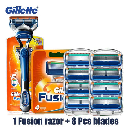 Gillette Fusion Razor for Men Face Hair Beard Shaving Machine Manual Safety Shaver Replacement Head Cassettes 5 Layer Blades
