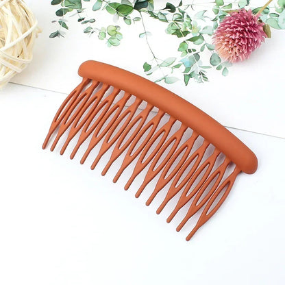 15 Teeth Frosted Candy Color Hair Comb Clip Accessory