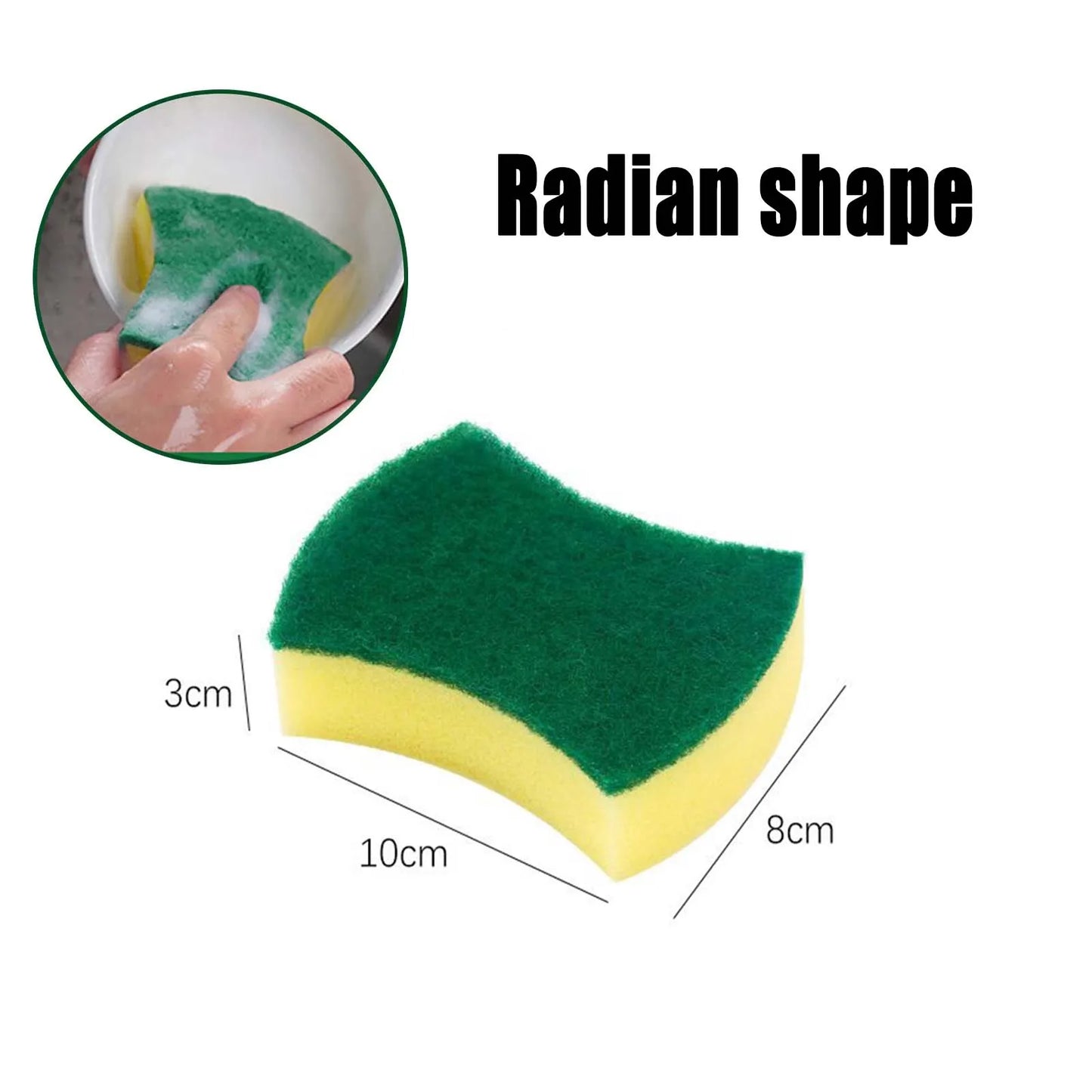 Kitchen Dishwashing Soft Absorbent Sponge Cleaning Rub Pot Rust Scouring