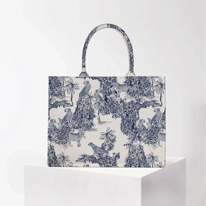 Personalized custom women's tote bag, canvas printed handbag, large capacity beach bag