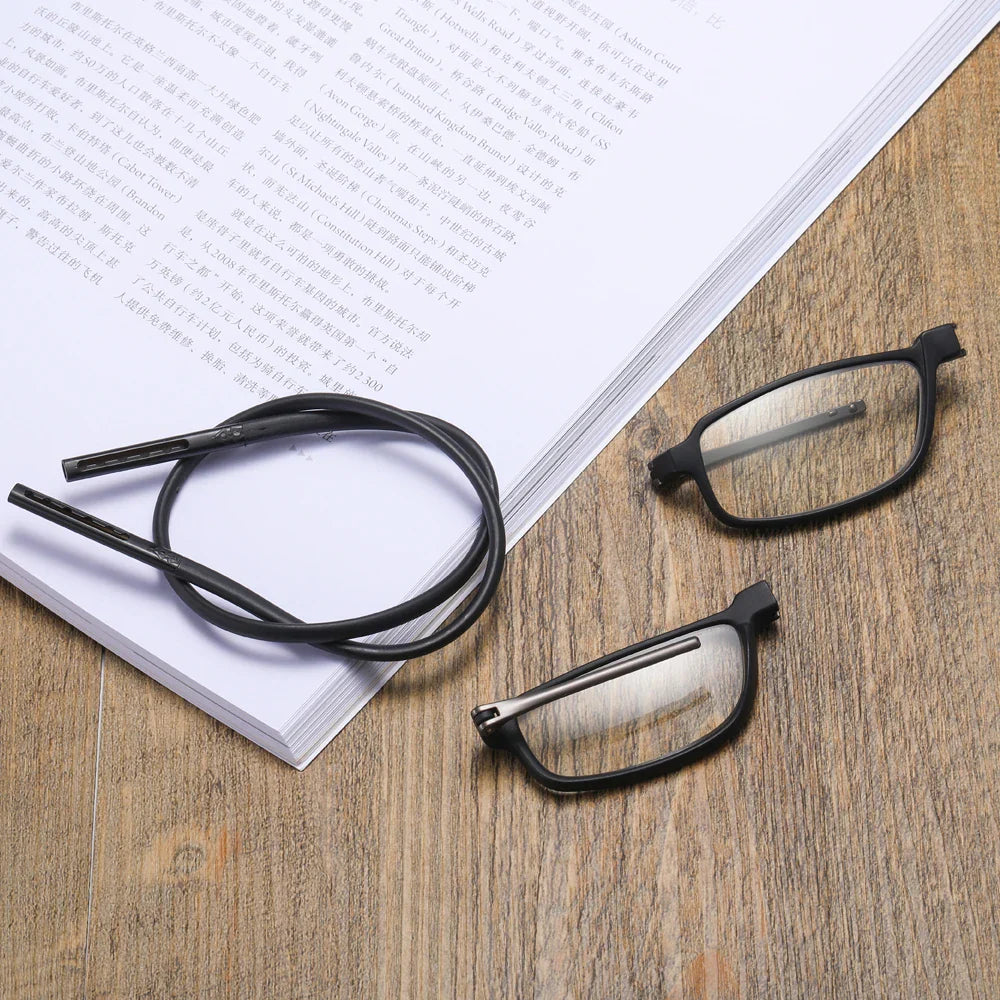 DML Ultralight Reading Men Women Glasses Hanging Stretch Anti-fatigue Presbyopia Unisex Glasses Diopter +1.5+3.5