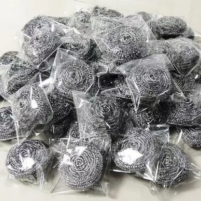 30/1pcs Steel Wire Dishwashing Cleaning Ball Kitchen Pot Pans Dishes Oil Rust Remover Brushes