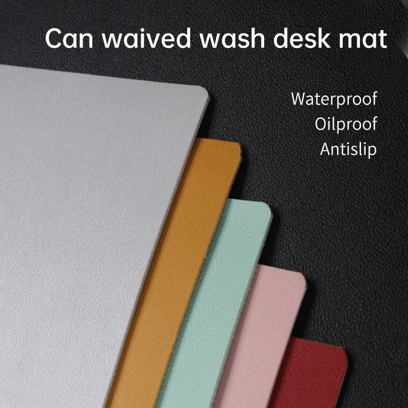 Large PU leather waterproof mouse pad