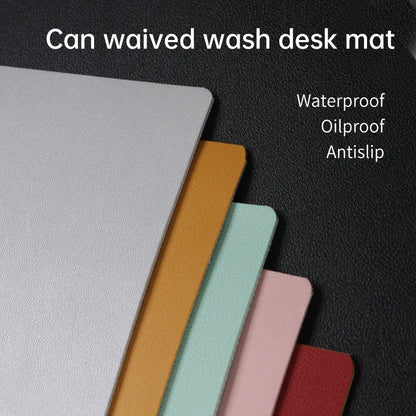 Large PU leather waterproof mouse pad