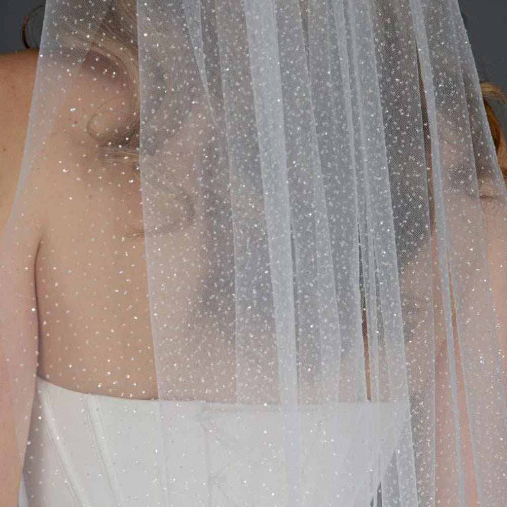 Luxury Cathedral Sparking Glitter Wedding Bridal Veil Long 3M/5M