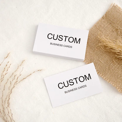 200/500/1000pcs Customizable Cards, Personalized Business Cards with Acrylic Storage Box, Waterproof Thank You Invitations