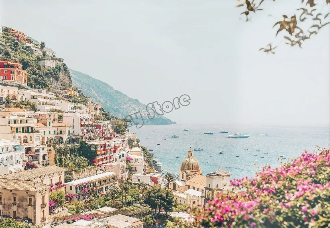 Italian coast printed canvas