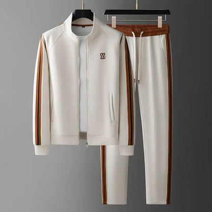 Spring Autumn Fashion Embroidered LOGO Men's Sports and Leisure Jacket Pants 2-pc