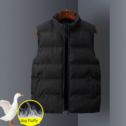 Men's Down Jacket Thickened Warm Leisure Stand-up Collar Slim Fit Cold-Proof Cotton-Padded Coat