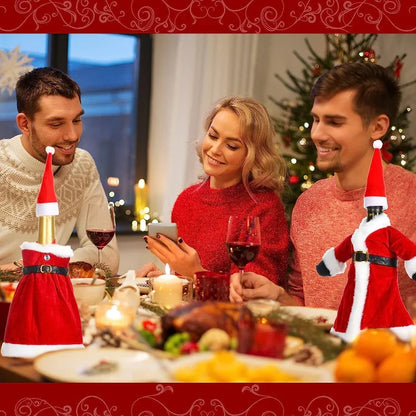 Christmas Wine Bottle Decoration