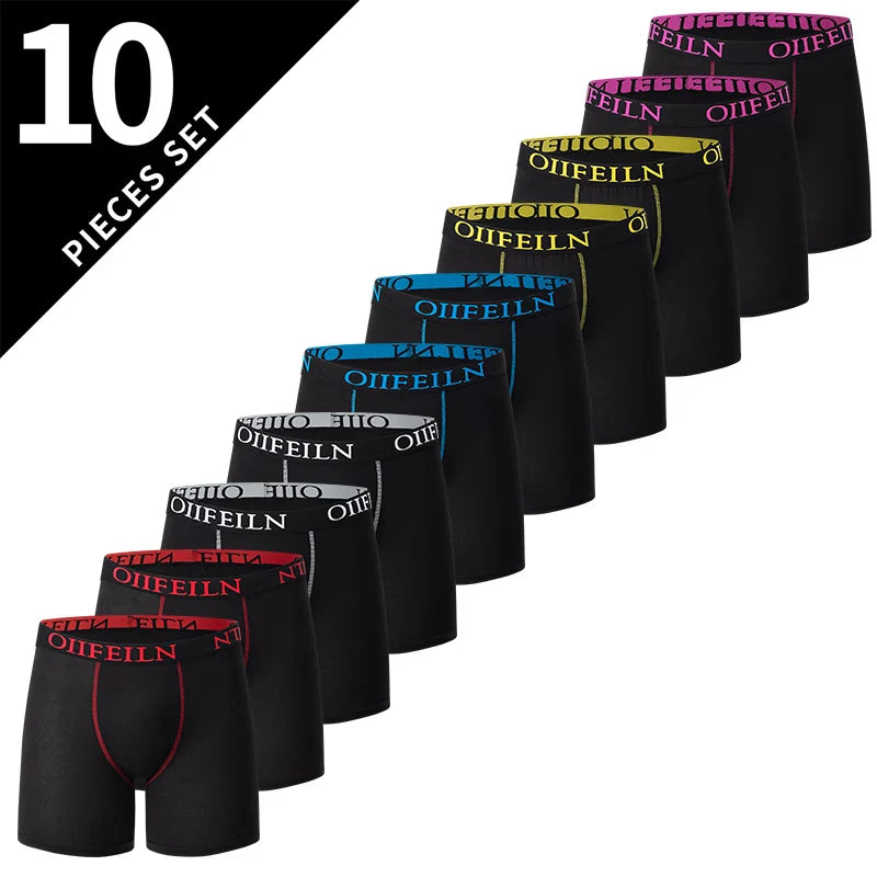 5/10 Pack Multi-size Men's Short Boxers Leisure Sports Elastic Waist