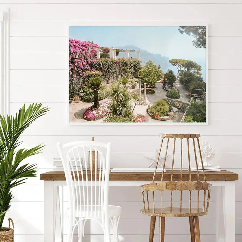 Italian coast printed canvas