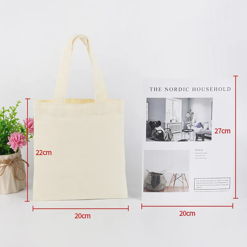 Bulk Wholesale 100pcs/Lot Reusable Cotton Bag Custom Canvas Shopping Tote Bags with Logo