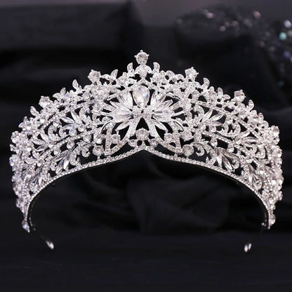 Baroque Rhinestone Butterfly Tiaras For Women Wedding Party Luxury Elegant Blue Red Crystal Crown Pageant Diadem Hair Accessories