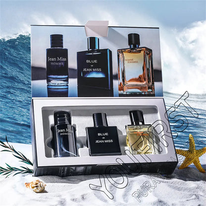 High Quality Men's Perfume 90ml Gift Box 3pcs Set Colognes Scent