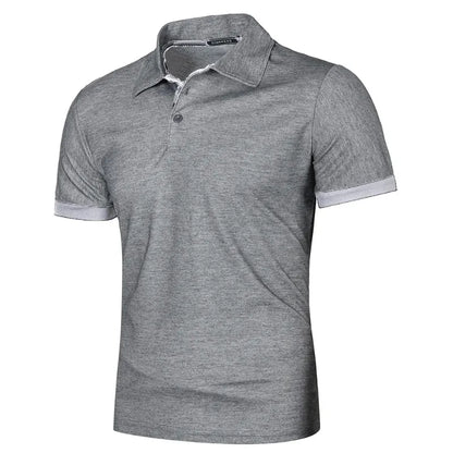 New Mens Short Sleeve Polo Shirt Solid Color