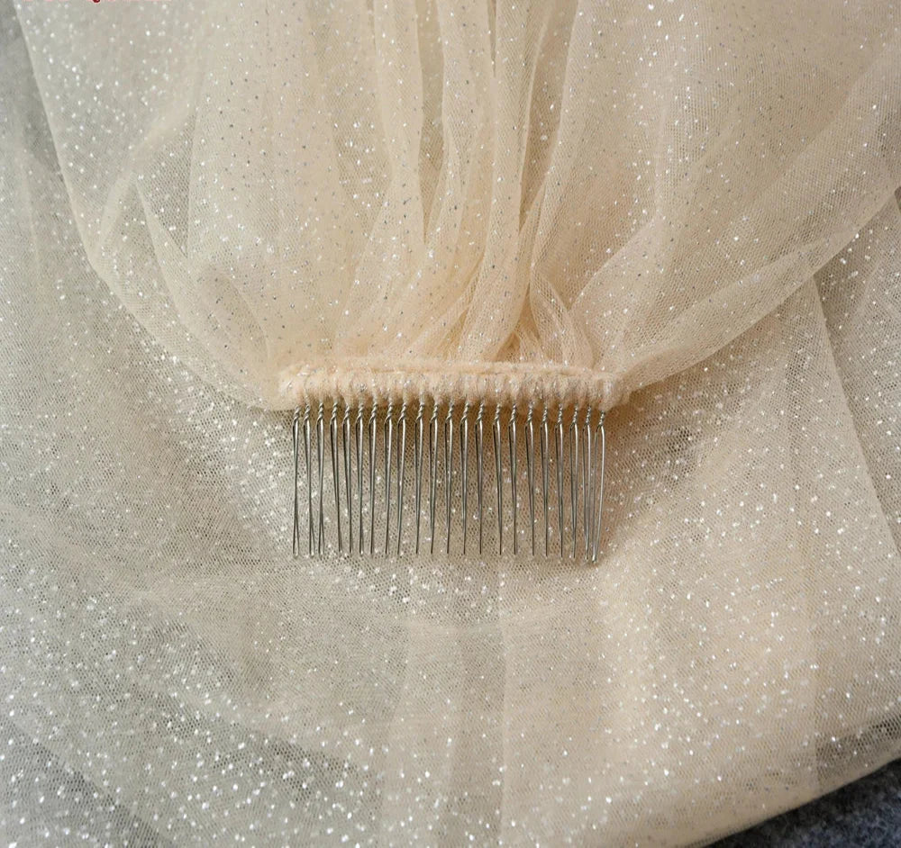 Luxury Cathedral Sparking Glitter Wedding Bridal Veil Long 3M/5M