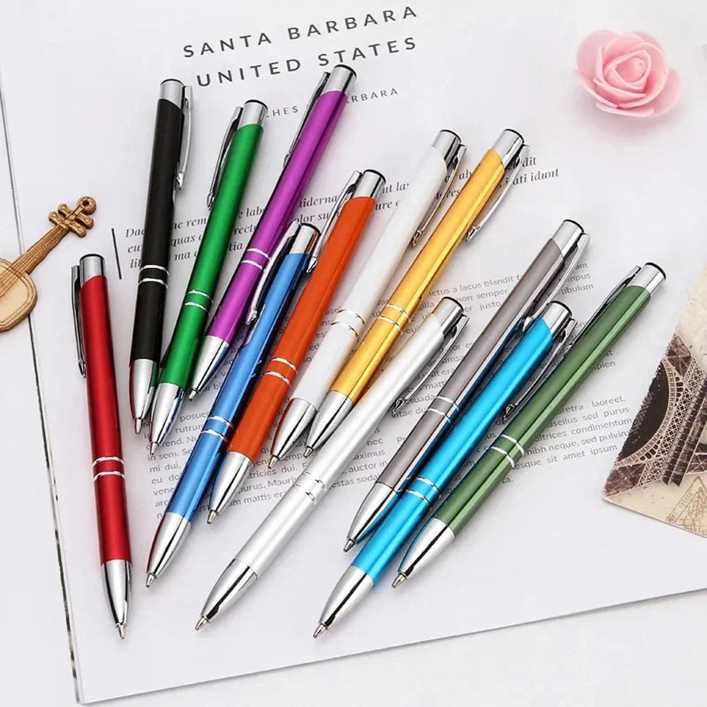100 50 20 Pcs Custom Ballpoint Pen Metal Pen Support Custom Logo Advertising Personalized Pen Advertising Gift