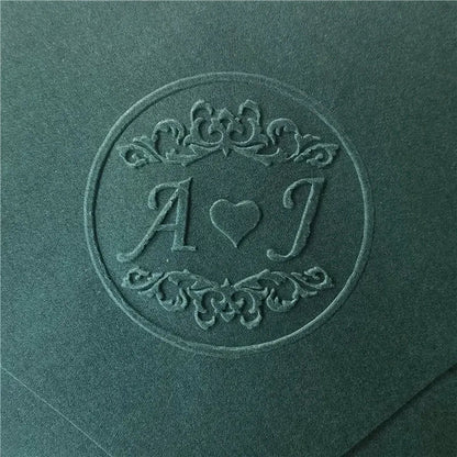 Custom Initials Embosser stamp,Book Embosser Personalized Wedding Embossing Stamp, Address Stamp, Form the Library Embosser