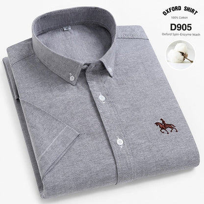 Casual Oxford Men's Short-Sleeved Dress Shirts