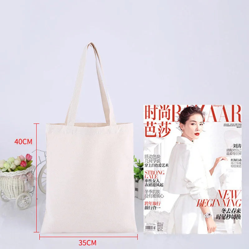 Bulk Wholesale 100pcs/Lot Reusable Cotton Bag Custom Canvas Shopping Tote Bags with Logo
