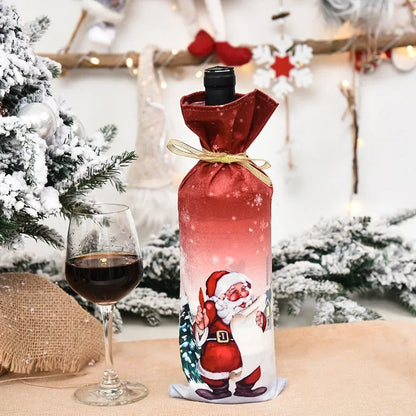 Christmas Wine Bottle Decoration