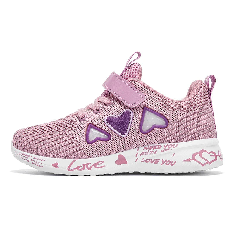 Cozy Knit Girls Ultra Breathable Lightweight Sneakers Spring & Summer