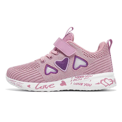 Cozy Knit Girls Ultra Breathable Lightweight Sneakers Spring & Summer