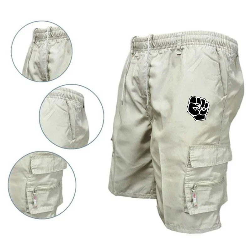 Summer Men's Cargo Shorts Bermuda Cotton Multi-pocket Casual Outdoor Short Pants