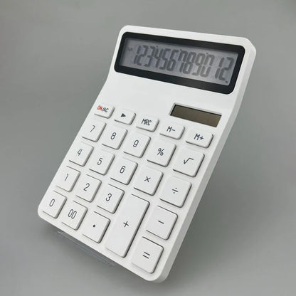 Solar Calculator with Dual Power Supply, 12 Digits, Electronic Calculator