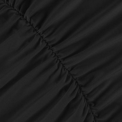 Maternity Dress Short Sleeve Slash Ruffles
