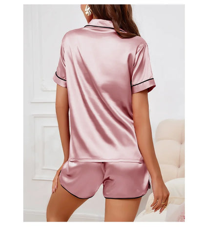 Women's Pajamas Lounge Set Short Sleeve Top & Shorts